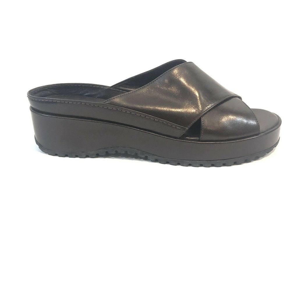 Cole Haan Memory Flex Criss Cross Wedge Sandals